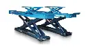 Cầu nâng cắt kéo kiểm tra góc đặt bánh xe 4 Tấn, Lắp nổi, có bàn nâng phụ (3 pha, màu xanh)